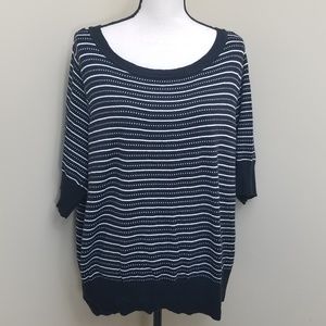 ⭐ Liz claiborne 3X Striped black white seater 3/4